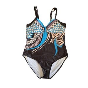 ZYXTIM Women's Swimsuit One Piece V Neck  Athletic Bathing Suits Size XL